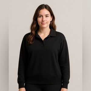 Pomander Place - Black Golf Top - Medium